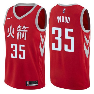 Nike Houston Rockets #35 Christian Wood Red Youth NBA Swingman City Edition Jersey